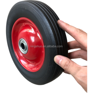 manufacturer Puncture Proof small 8'' 8*1.75 with metal rim dolly mover garden trailer farm wagon cart solid rubber powder wheel