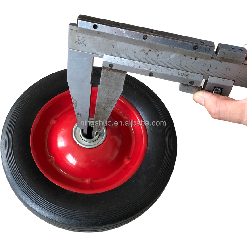 manufacturer Puncture Proof small 8'' 8*1.75 with metal rim dolly mover garden trailer farm wagon cart solid rubber powder wheel