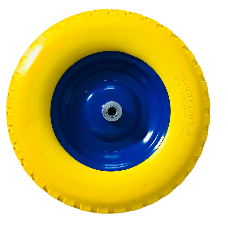 Cheap Price 4.80/4.00-8 Polyurethane Puncture Proof PU Foam Wheel Tyre Steel Rim for Heavy Duty Wheelbarrow