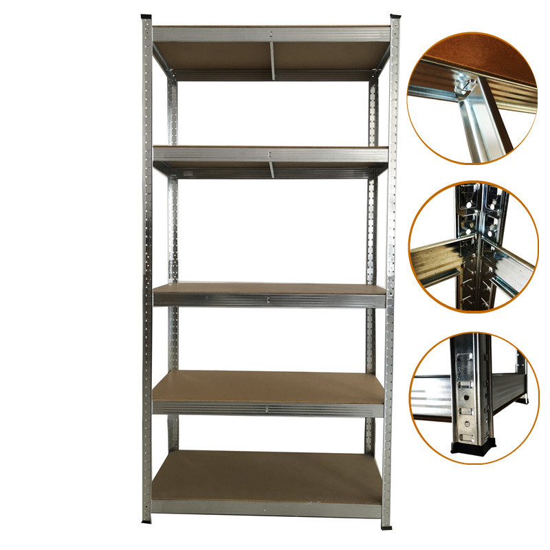 Heavy duty industrial warehouse 5 layers rivet racking shelf units stands and racks corner garage storages shelving rack