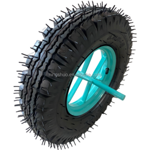 Manufacturer High Quality Heavy Duty hand truck replacement tires 4.00-8 wheelbarrow air inflate 16 inch pneumatic rubber wheels