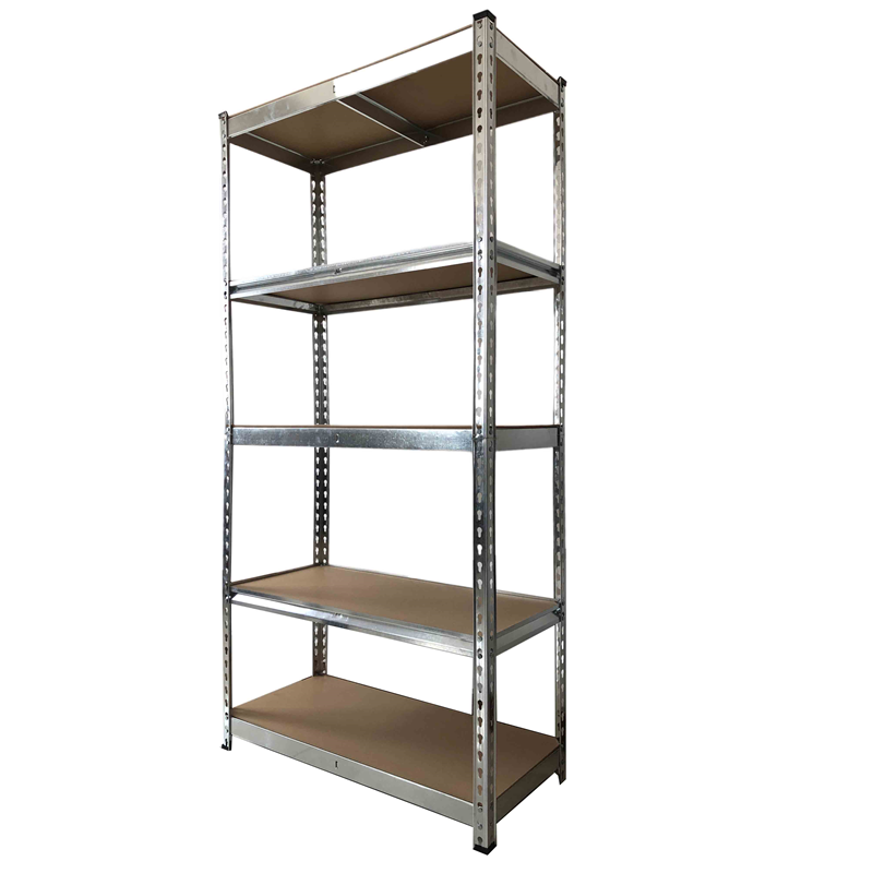 175kg Load Capacity Heavy Duty 5 Layer Galvanized Steel MDF Board Boltless Stacking Garage Storage Rack Shelving