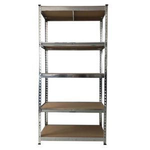 175kg Load Capacity Heavy Duty 5 Layer Galvanized Steel MDF Board Boltless Stacking Garage Storage Rack Shelving