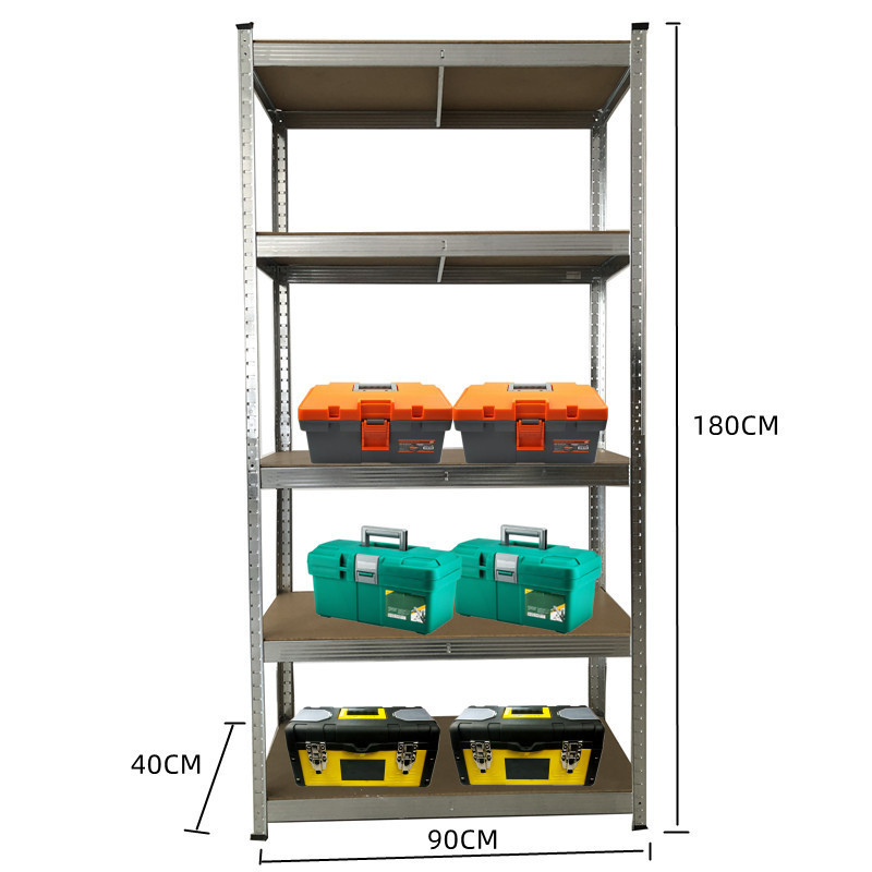 Steel 5 tiers 175kg garage shelving boltless industrial racking system metal warehouse storage shelf stacking racks shelves