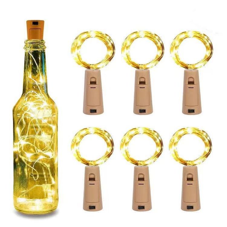 Led String Battery Operated Outdoor Solar Fairy Lights Led Wine Bottle Cork Copper Wire Fairy Lights With Cork