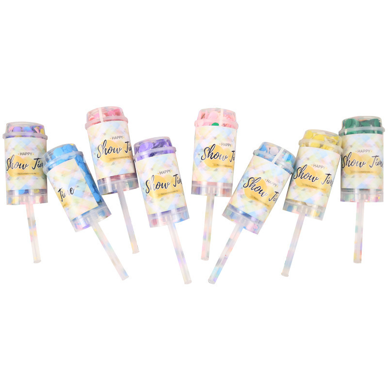 Eco-friendly Wedding Favors Mini Party Popper Handheld Push Pops Confetti