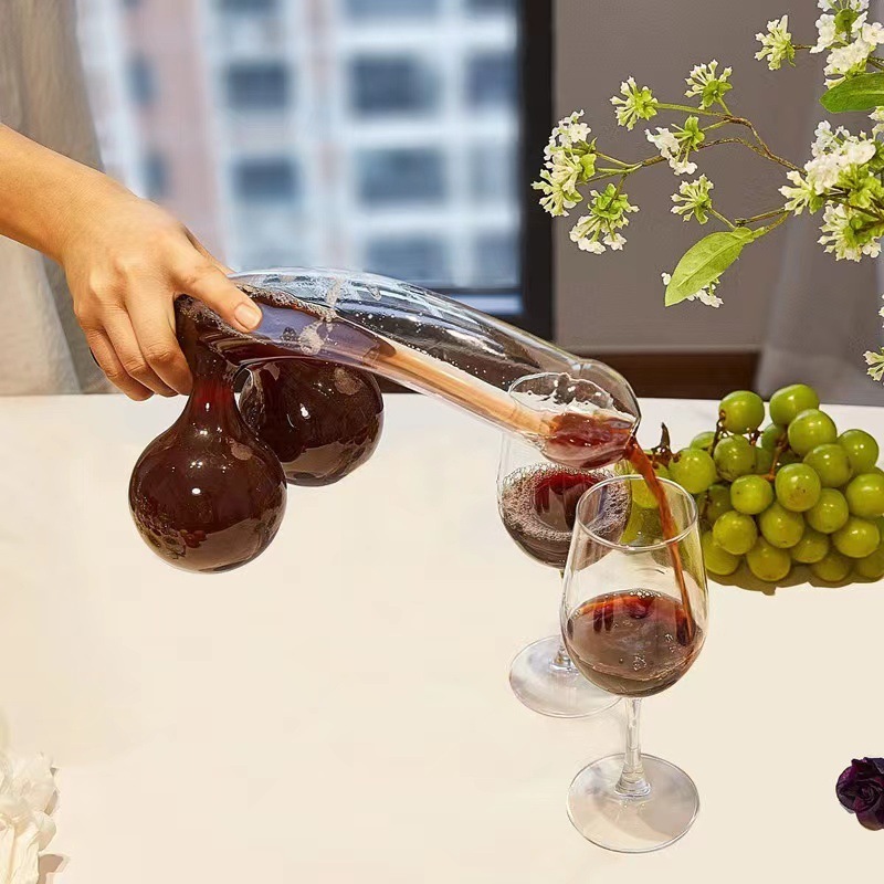 Unique Funny Decanter Decoration Wine Glasses Cocktails Glassware Penis Shaped Cocktail Drinking Glass Cup Bottle