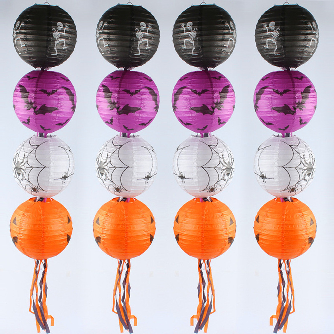 Pumpkin Ghost Spider Paper Lanterns Halloween Decor Event Party Supplies Collapsible Ball Hanging Lantern