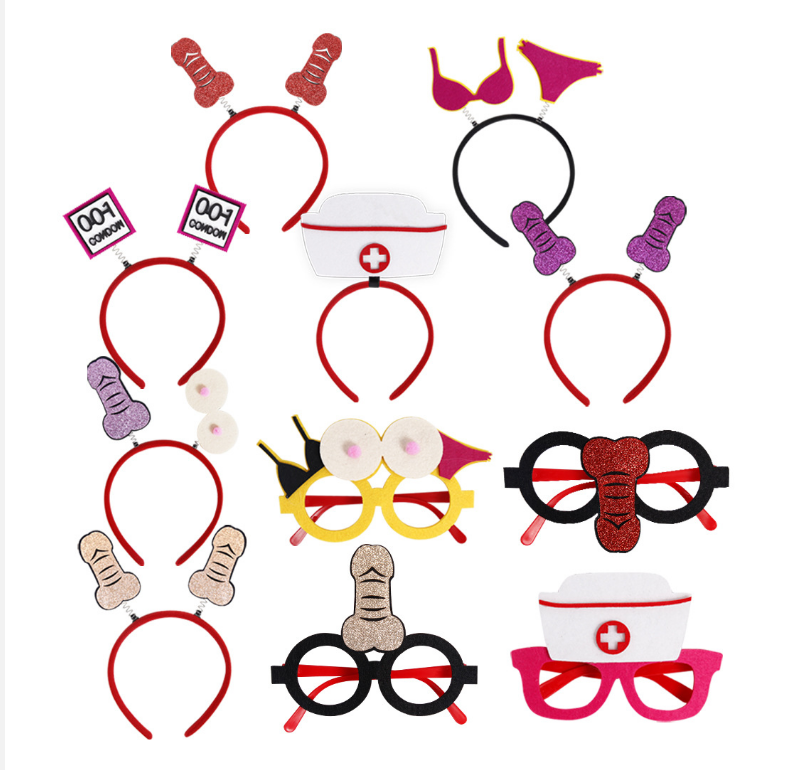 New Arrival Sexy Penis Headband Women Hen Bachelorette Party Accessories Bachelorette Party Games Headband And Glasses Supplies