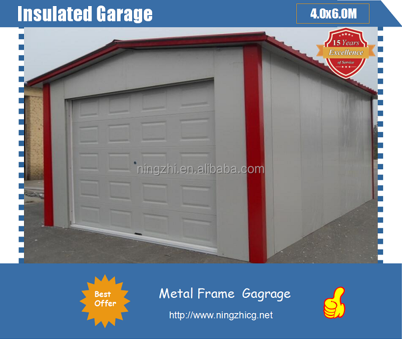 wholesale EPS sandwich panel garage & Prefab garage with eps sandwich wall,eps sandwich door ,can keep warm