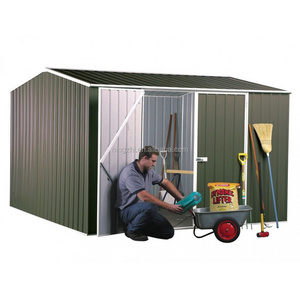 Small Gable  Roof Shed Green Prefab Backyard Shed Metal Garden Shed- DIY Steel Kit-