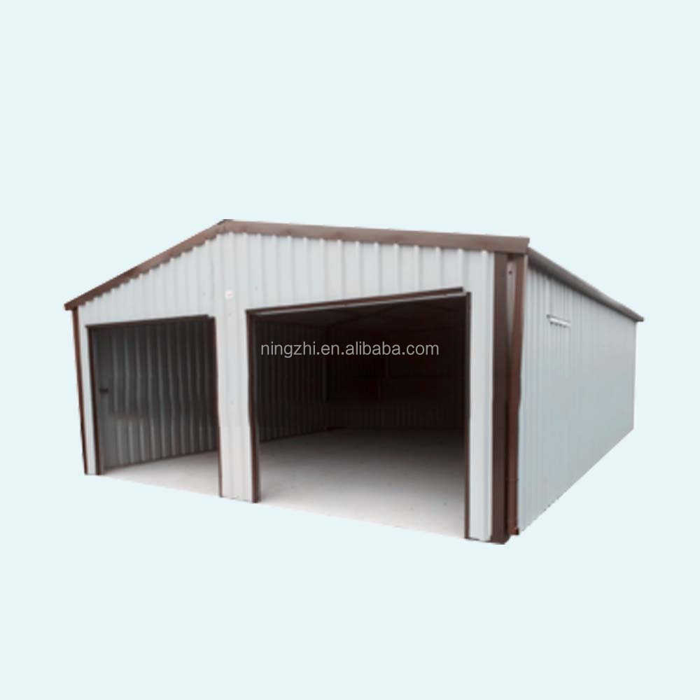 two-doors car garages/ Light Steel Frame Metal Car Shed