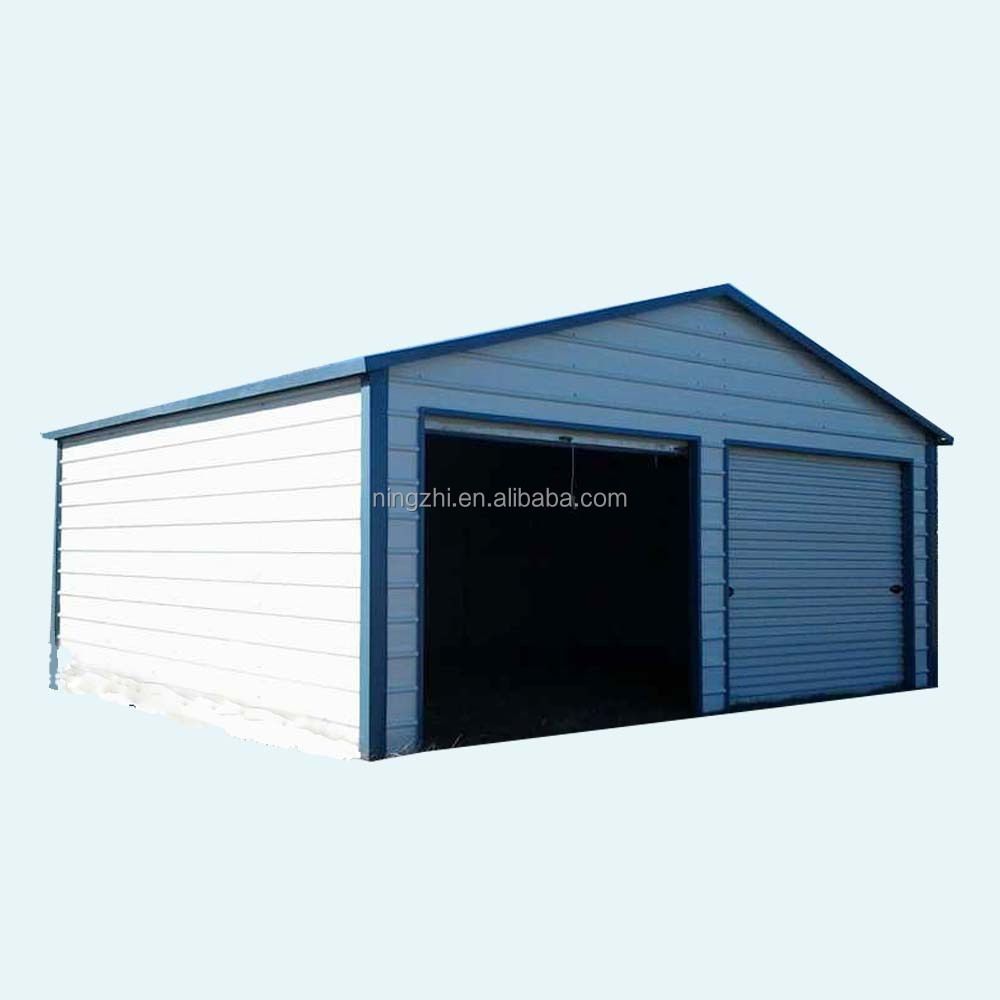 two-doors car garages/ Light Steel Frame Metal Car Shed