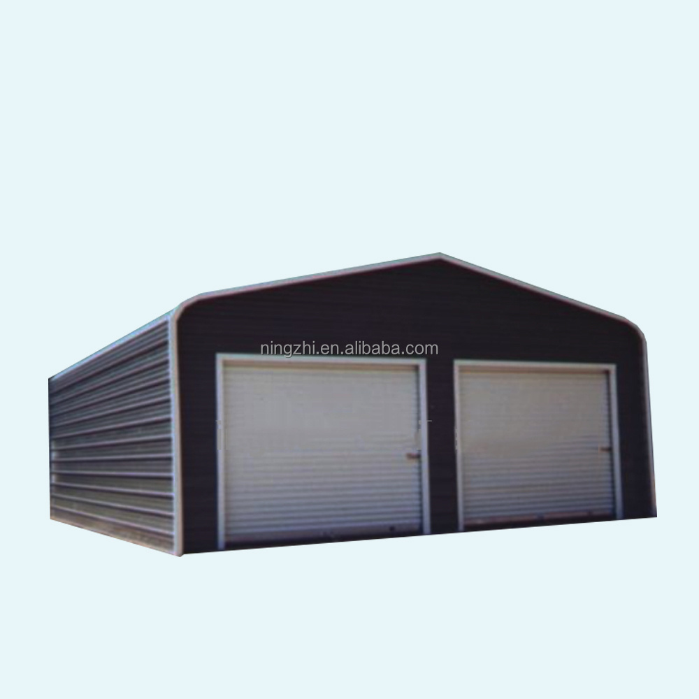 two-doors car garages/ Light Steel Frame Metal Car Shed