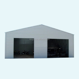 two-doors car garages/ Light Steel Frame Metal Car Shed