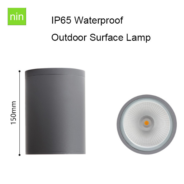 Waterproof outdoor surface down light 10w 12w led round ceiling light IP65