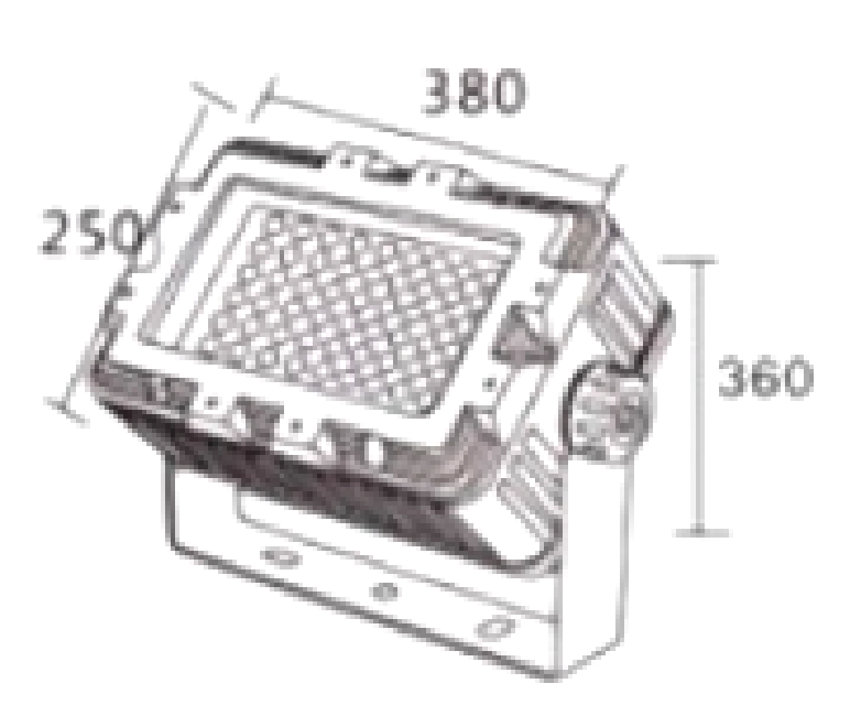 108w 144w 180w square led spot light for square lighting outdoor reflector 100w 150w 200w