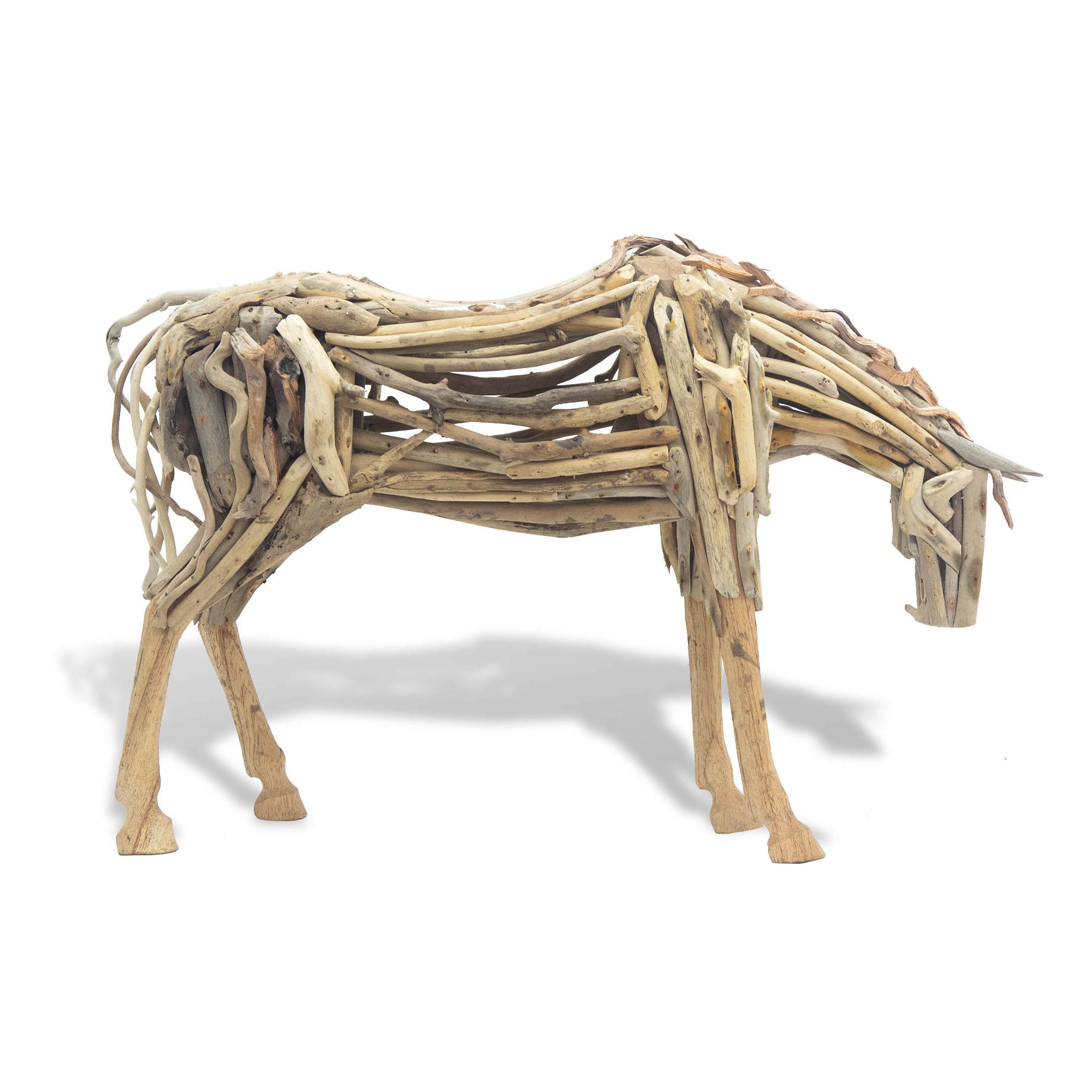 Driftwood horse sculpture