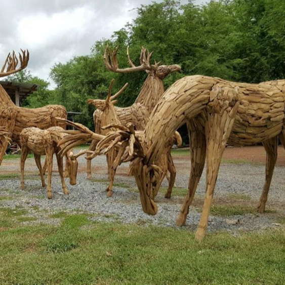 Driftwood horse sculpture