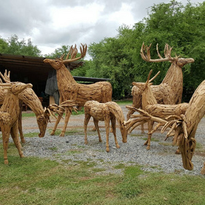 Driftwood Deer animal art statue sculpture