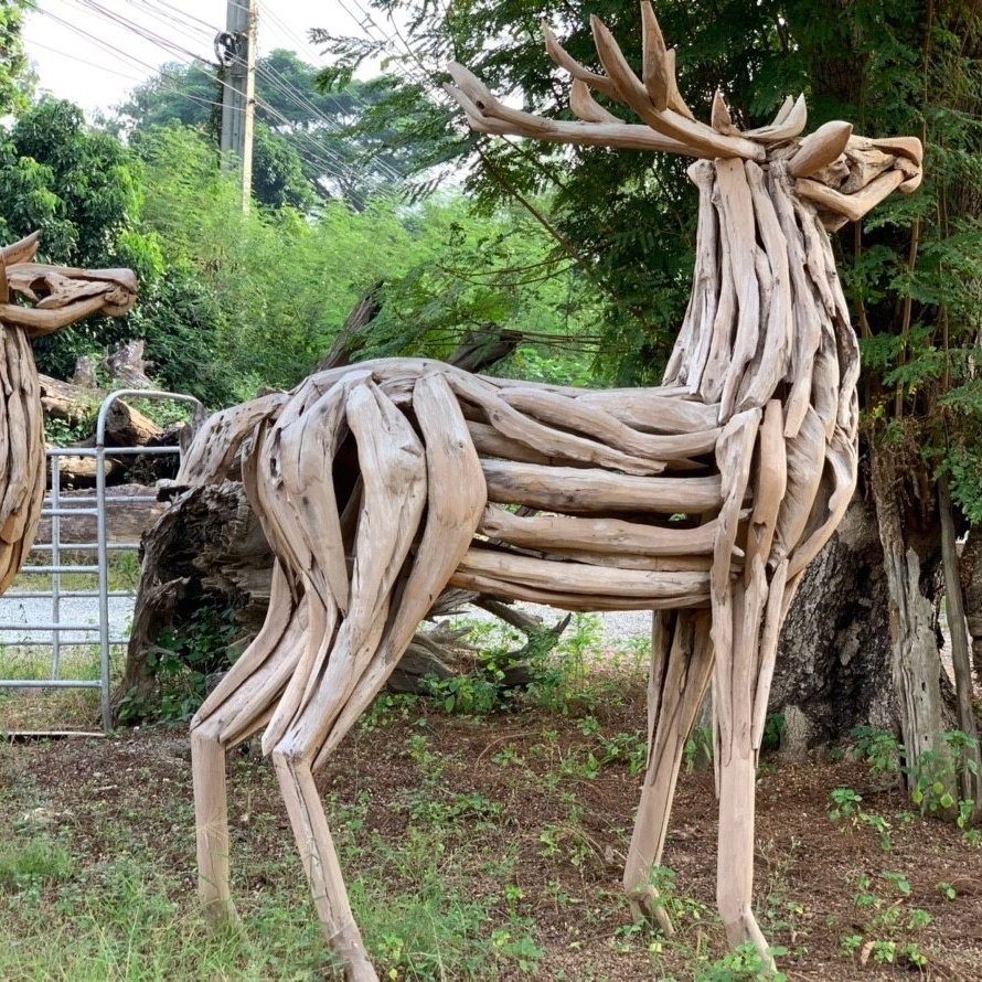 Driftwood horse sculpture Driftwood  animal art statue sculpture