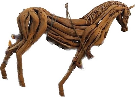 Driftwood horse sculpture Driftwood animal art statue sculpture