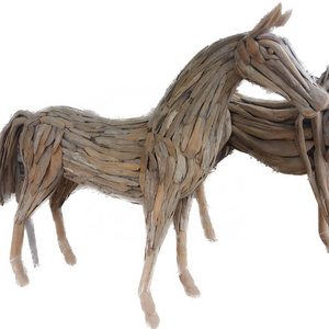 Driftwood horse sculpture Driftwood animal art statue sculpture