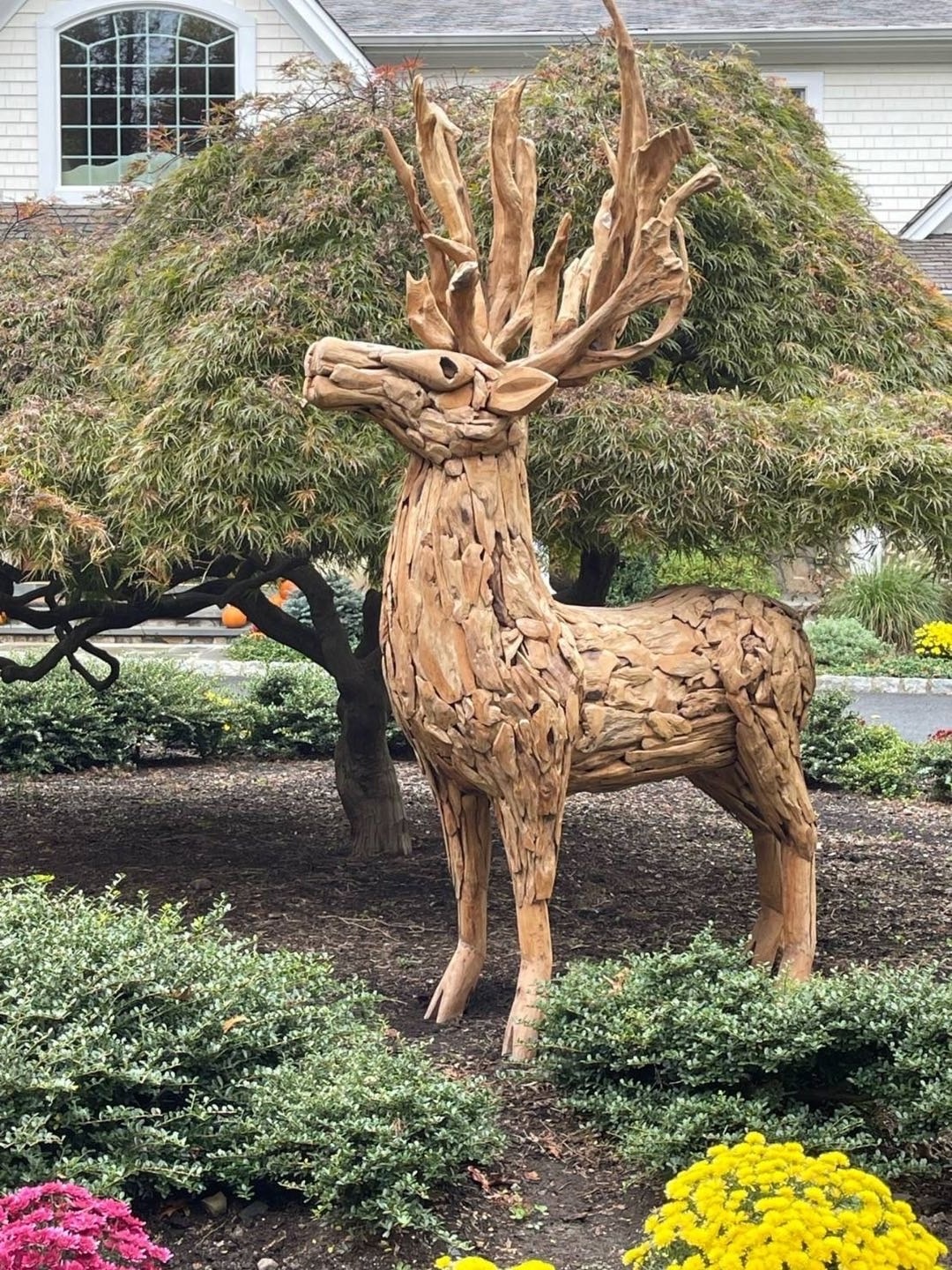 Driftwood horse sculpture