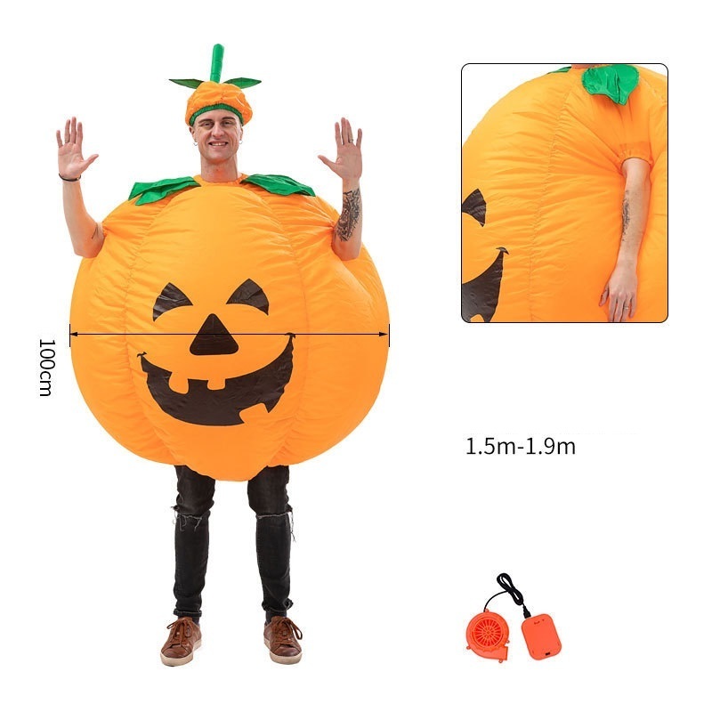 2023 Halloween Hot Selling Cosplay Costume Inflatable Pumpkin Blow Up Suit For Party Fun