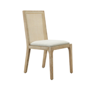 Antique Design Cane and Upholstered Dining Chair Indoor Furniture for Wholesale Price