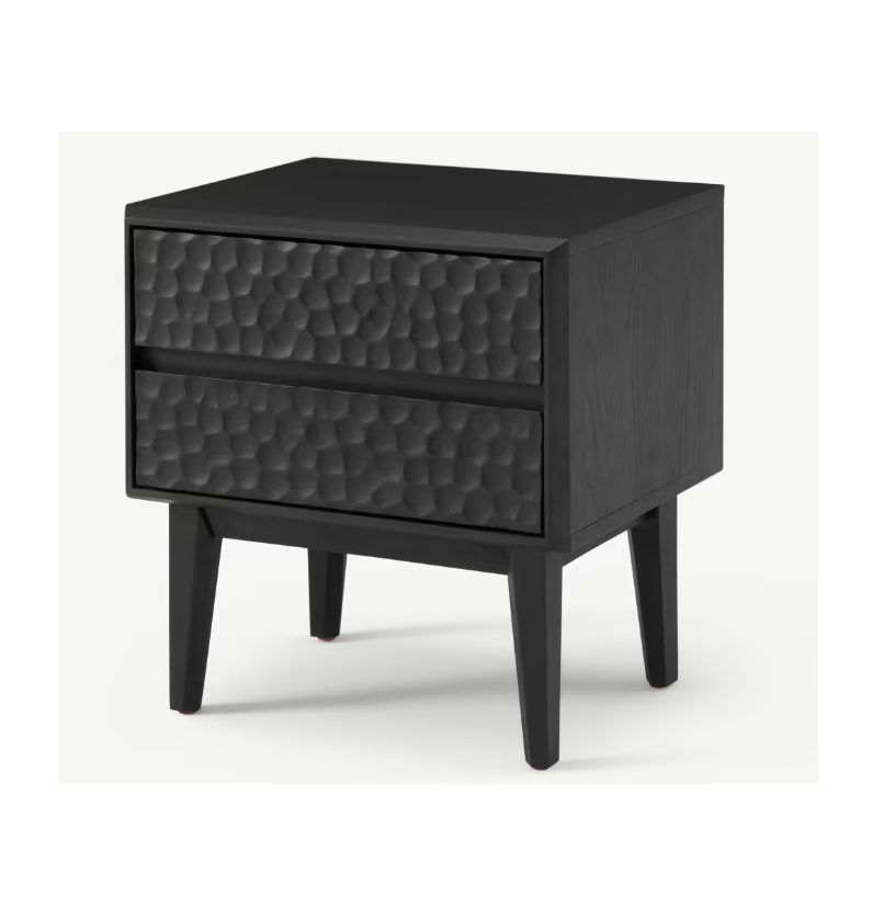 Premium Quality antique carved and textured side table with ebony mango wood home furniture from Indian wholesaler