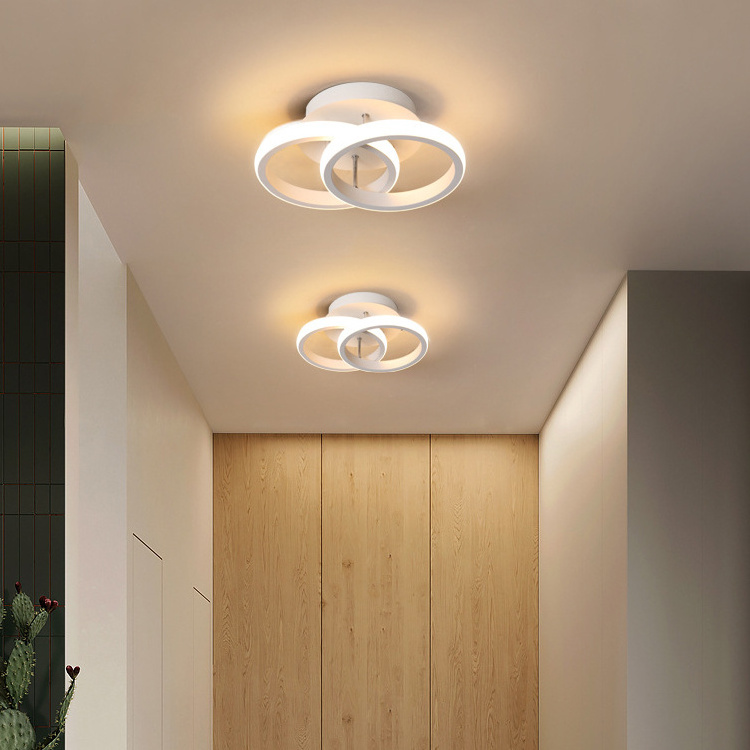 Modern Lighting Fixtures Flush Mount LED Circles Ceiling Light For Bedroom  Aisle Hallway18W 2-Ring Ceiling Chandelier Light