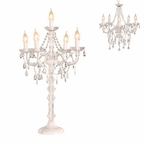 fancy decorative home table crystal white  decoration wedding chandelier table lamp