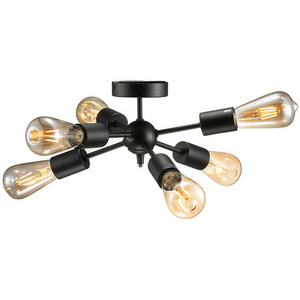 Modern Suspended Ceiling LED Lamp Aluminum Fairy Metal Decorating Bedroom Wedding Matt Black Flush mount Ceiling Lights