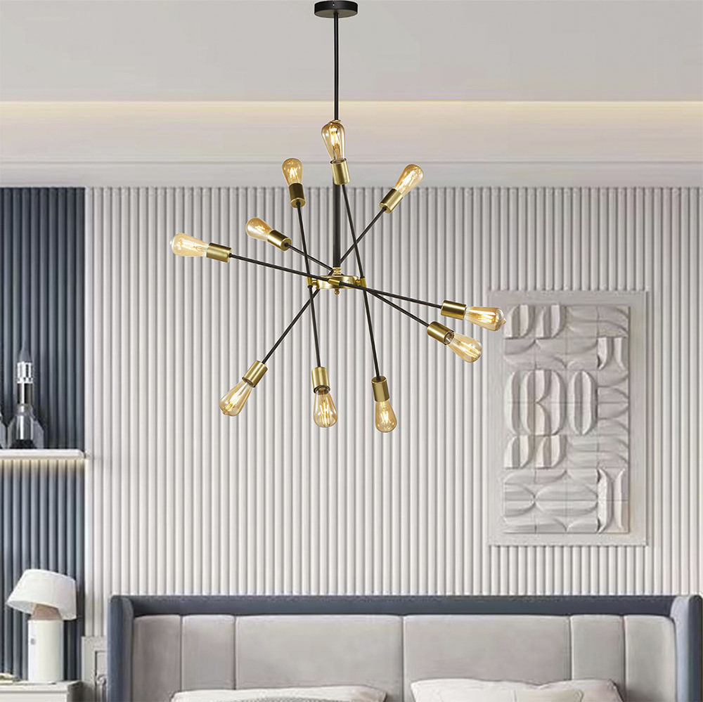 Custom Large Nordic Modern LED Flush Mount Ceiling Chandelier Light For Restaurant House Decoration Linear Bedroom Pendant lamps