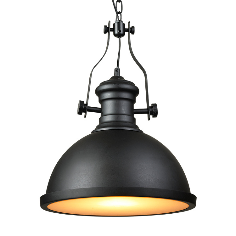 Round Led Modern Black Iron Retro Hanging Lamp Farmhouses Kitchen Island Industrial Rustic Linear Ceiling Pendant Light