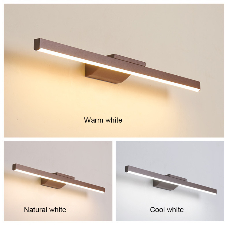 Modern Nordic 12W Aluminum Indoor Creative Light LED Wall Light Minimalist Wall Mounted LED Mirror Lamp Bathroom Vanity Lighting