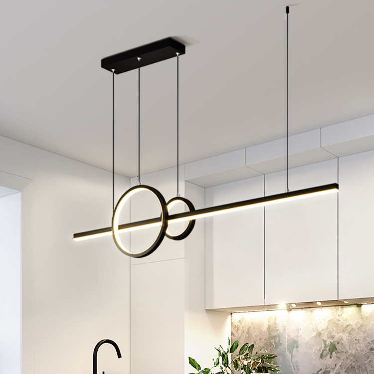 Hanging Pendant Living Room For Home Round LED Modern Long Chandelier Simple Ceiling house Pendant Lights kitchen Island