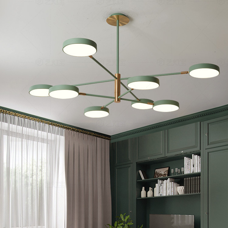 Modern Led Ceiling Chandelier Light For Living Room Dining Nordic Indoor House Lamp Aluminum Large Pendant Light Fixture