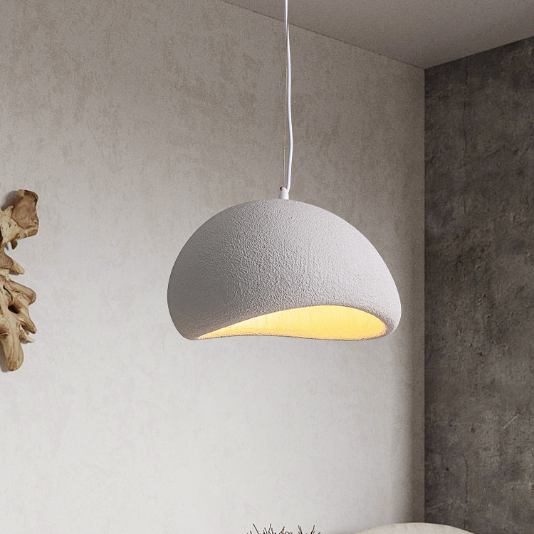 Modern Minimalist Concrete Stone Nordic Designer Pendant Light Cement-liked Hanging Lamp Resin Chandeliers Living Dining Room