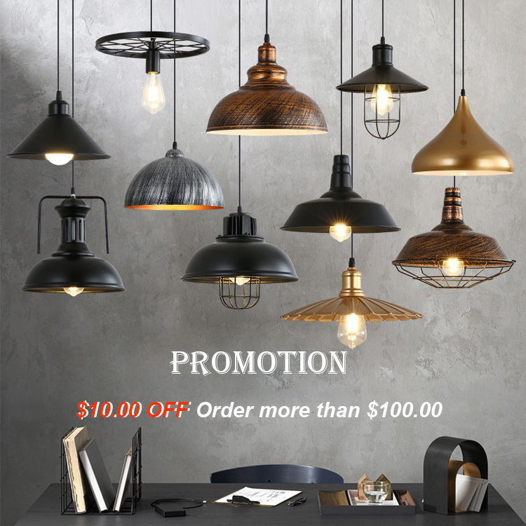 Industrial Iron Material Retro Pendant Lights Loft Bar Ceiling Light Modern Office Lighting Hanging Lamps Farmhouse Chandelier