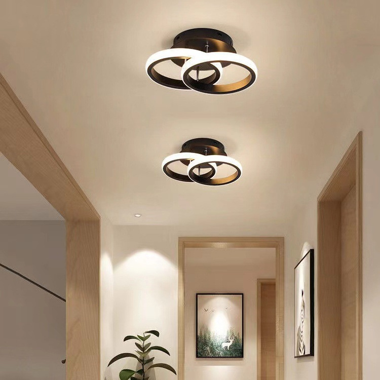 Modern Lighting Fixtures Flush Mount LED Circles Ceiling Light For Bedroom  Aisle Hallway18W 2-Ring Ceiling Chandelier Light