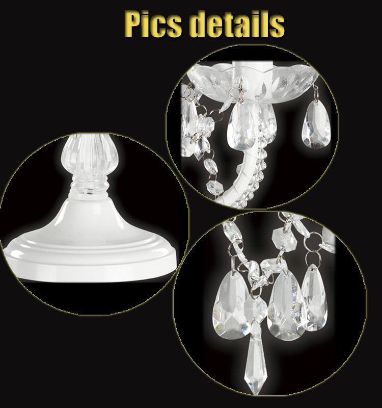 fancy decorative home table crystal white  decoration wedding chandelier table lamp