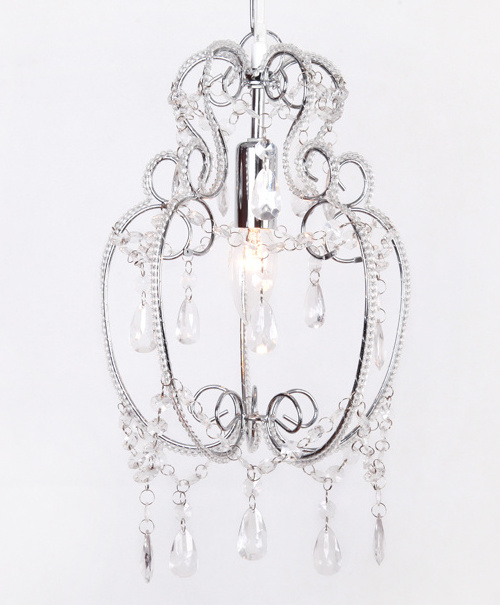 white metal tadpoles pendant Lamp mini glass crystal swag chandelier Lighting nursery kids children room NS-120147W