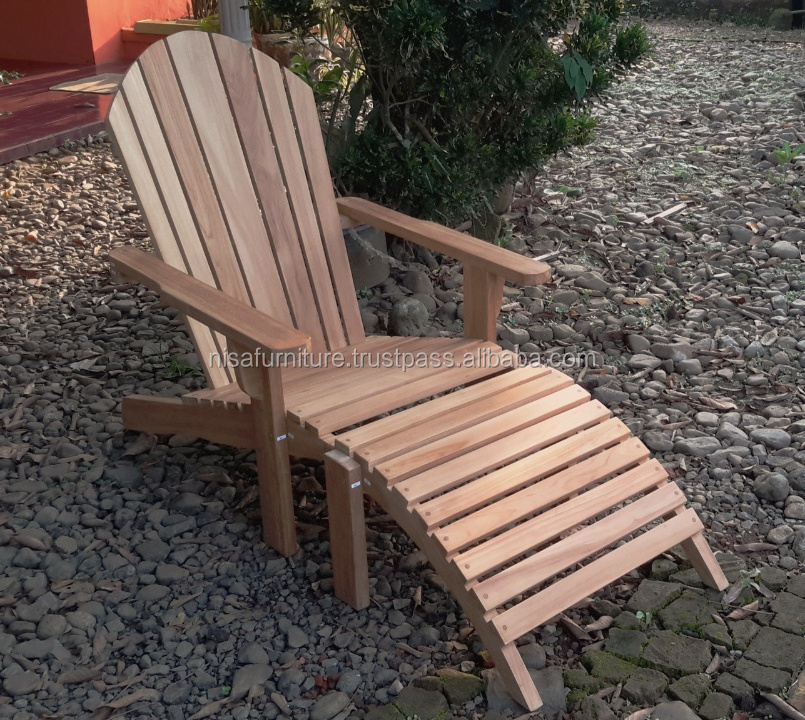 Hardwood Garden Adirondack sun bed chaise loungers chair sets Indonesia wooden teak Timber outdoor furniture