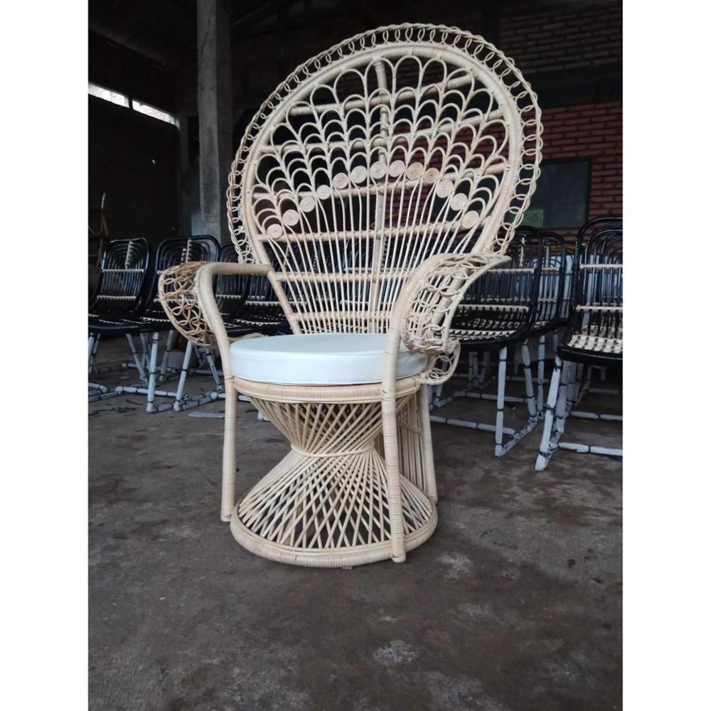 Grand Adult Natural Rattan Peacock Chair Wicker Indoor Indonesia Furniture Products