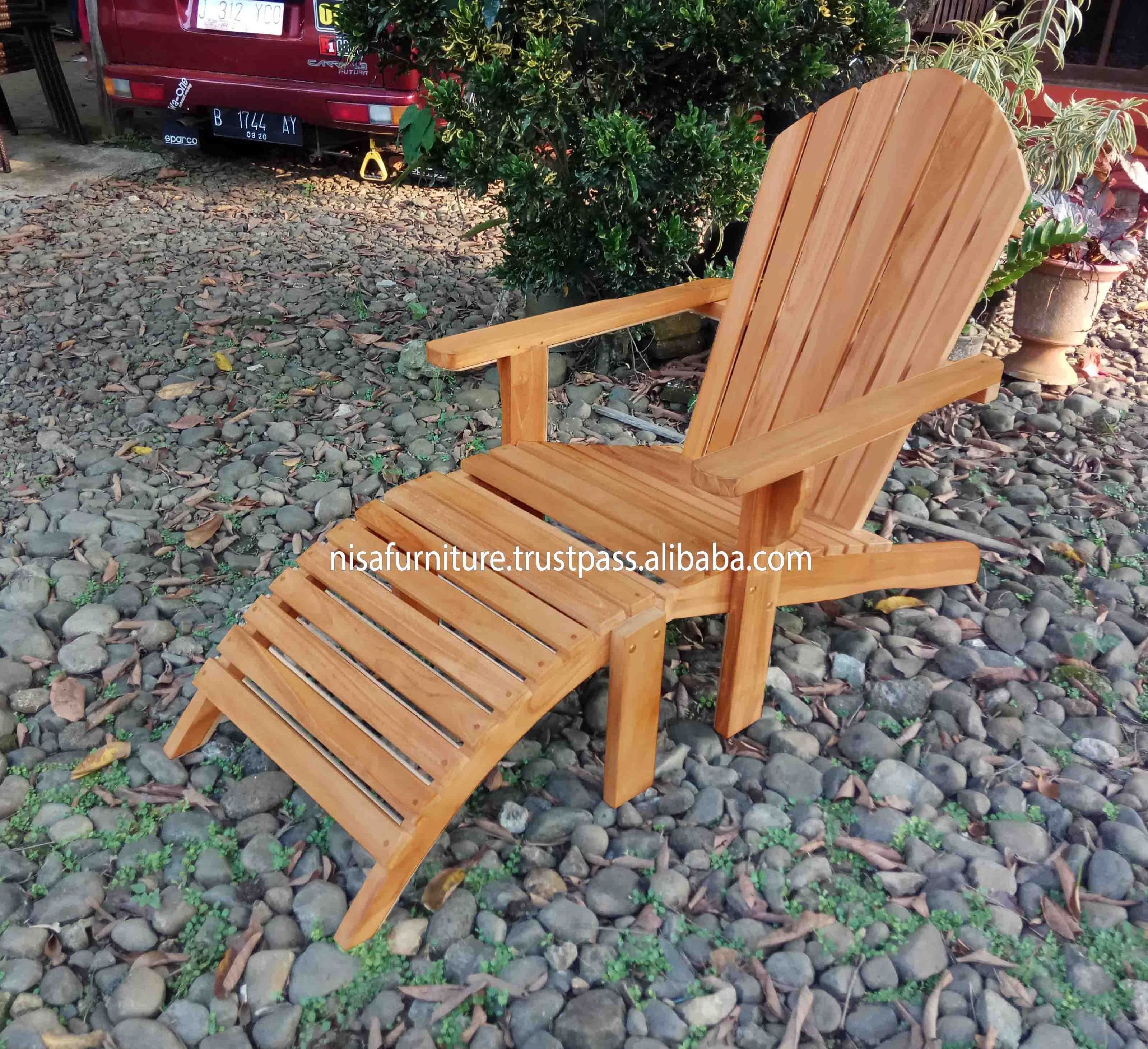 Hardwood Garden Adirondack sun bed chaise loungers chair sets Indonesia wooden teak Timber outdoor furniture