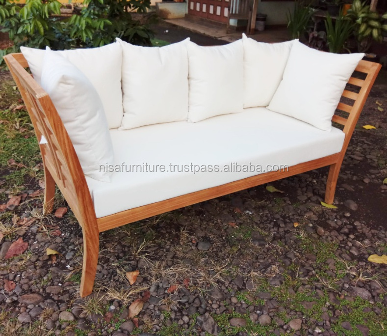 Teak wood Garden Outdoor Lounge Sofa Indonesia 3 deep seating furniture