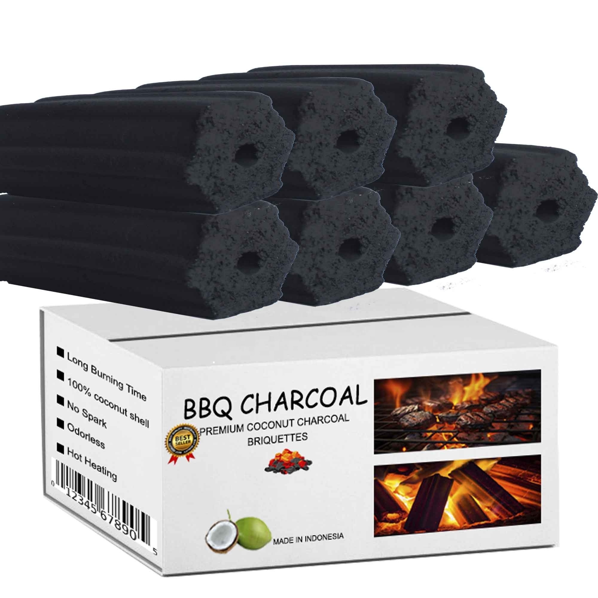 Charcoal making by machine buyer in europe Briquette Hexagonal Premium BBQ No Spark Smokeless High Quality Natural Coconut Shell