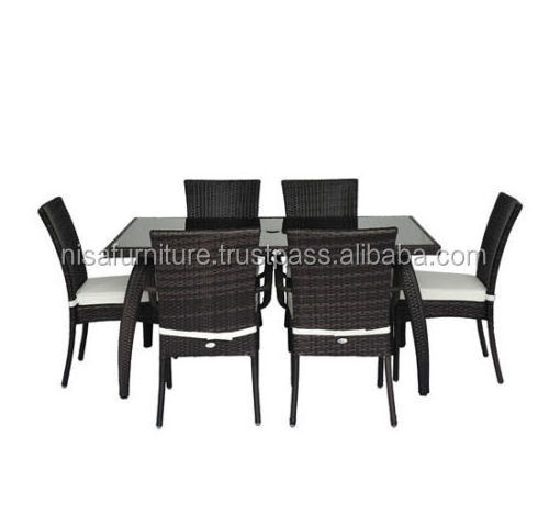 Restaurant rattan furniture Wicker dining tables and Chairs